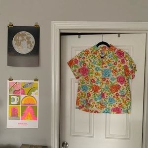 BIG BUD PRESS | vintage wallpaper pantry button up 100% cotton